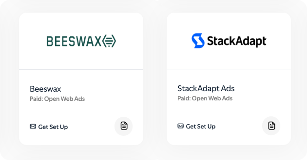StackAdapt and Beeswax integrations