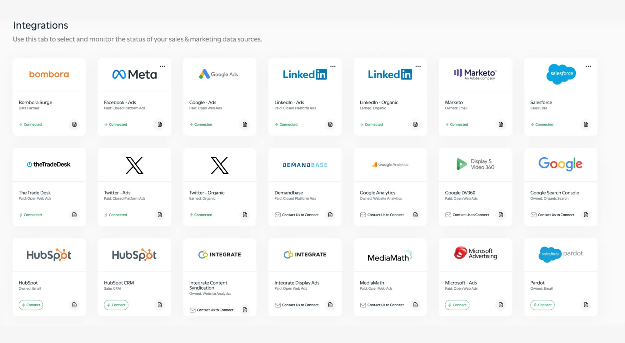 Integrate your sales and marketing stack in minutes, not months